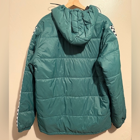 Vans Woodridge Men's Jasper Green Checkerboard Coat Outerwear Hooded Jacket LRG - Picture 7 of 16